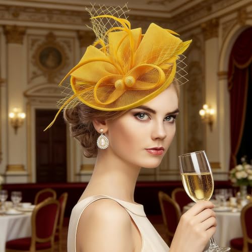 alloneslife Chapeau en Raphia avec Accents de Plumes pour Les, Bean Green – vue 4