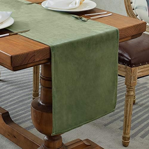 BALCONY & FALCON Grey Table Runners Washable Table Runner for Kitchen Party Holiday Decoration Dining Room