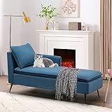 SHINEBOOM Chaise Lounge Indoor,Lounge Chair for Bedroom Modern Upholstered Sofa Recliner Couch Loung
