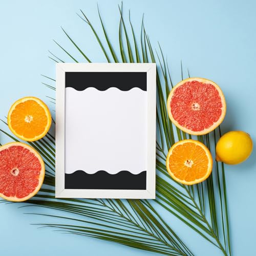 65Feet Bulletin Board Borders, Scalloped Black Bulletin Board Borders, Trim with Wavy Line Design,for Bulletin Board School Classroom Offices Doors Decoration Strips