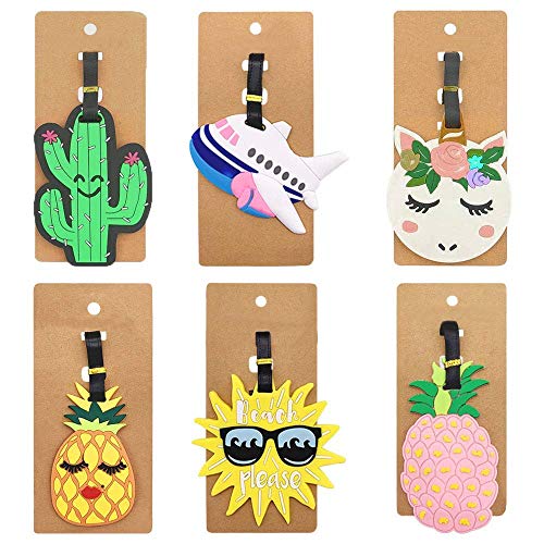 6 Piezas Etiquetas de Equipaje de Viaje,Identificador de Maletas,ID Tag Portatarjetas,Bolsa de Identificaci�n de Viaje de Maleta �nica Titulares de Etiquetas de Etiquetas,Porta Identificadores de PVC