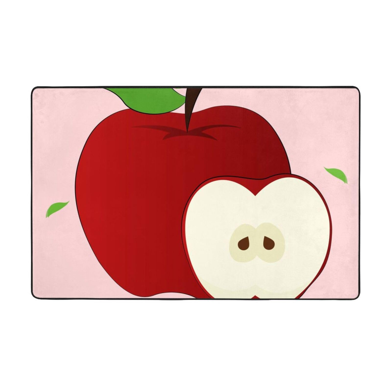 Tapis cuisine fruits rouges dessin animé absorbant et antidérapant pour un sol propre