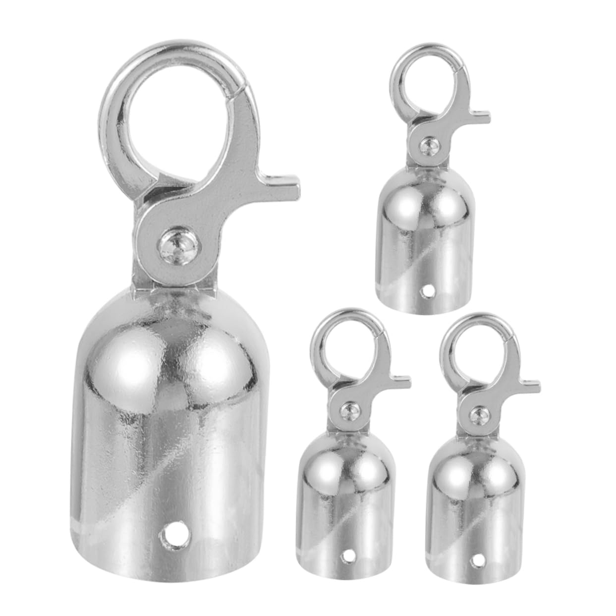 ULTECHNOVO 4pcs Metal Rope End Cap Hook Stanchions Post Hook Rope End Stopper for Guardrail Decorative Snap