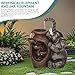 Elephant Outdoor Water Fountain with LED Lights and Pump, 18.9