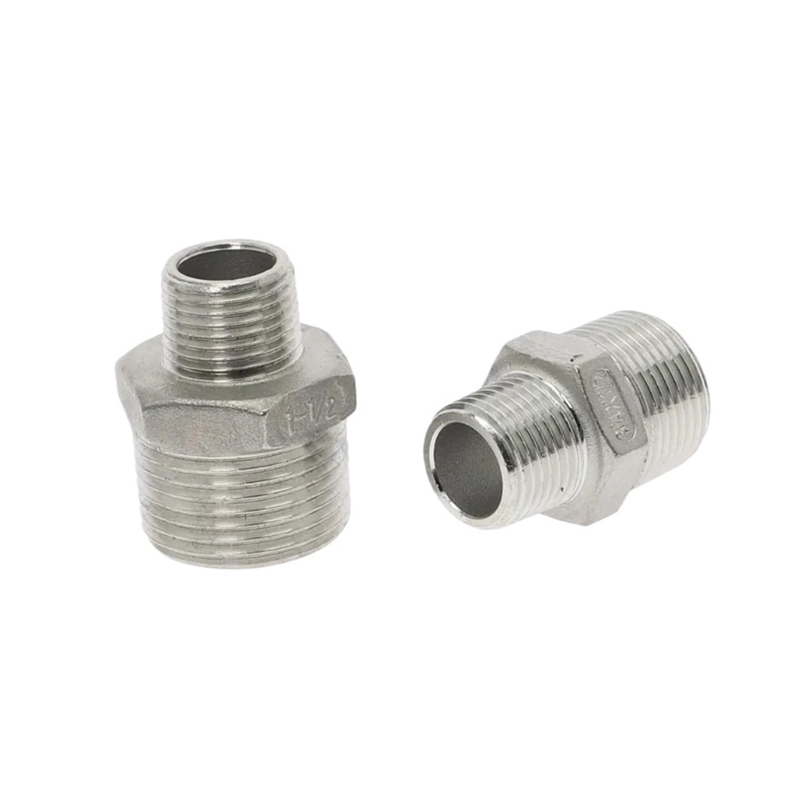 SS304 Złącze sześciokątne ze stali nierdzewnej 1/8 "-1-1/2" BSP Złącze rurowe męsko-męskie(DN65 to DN40)