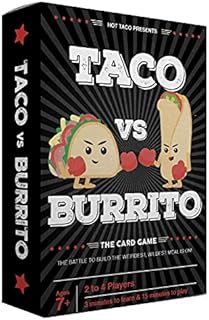 Taco vs Burrito - The Wildly Popular Surprisingly Strategic Card Game Created by a 7 Year Old - A Perfect Family-Friendly Party Game for Kids, Teens & Adults.
