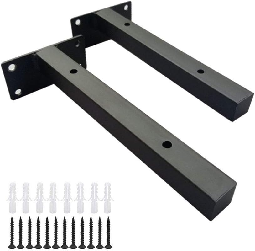Shelf Brackets, Heavy Duty Shelf Brackets ,Metal Shelf Brackets,Heavy Duty Wall Mounted Floating Shelf,Rustic Industrial Iron Shelving Support Brackets,for Bedroom Bathroom Living Room Kitchen Book Le