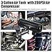 CNRAQR 3 Gallon Air Tank with 200PSI Air Compressor for Suspension/Air Ride/Bag/Car Train Truck Horn Aluminum 12 Liter Compressed air Storage Tank Onboard System Air Suspension Compressor Kit