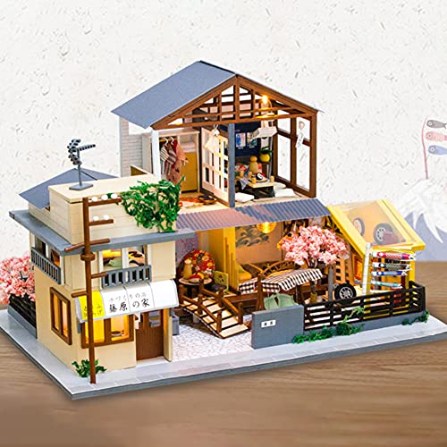 Ltervoercaern DIY Holz Puppenhaus Möbel Hof Kit mit Licht Kind Puppenhaus Kind Geschenk Puppenhaus Kollokation Möbel… – Bild 3