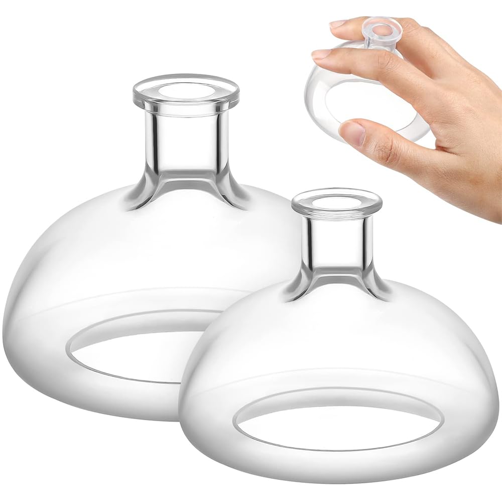 2PCS Chest Percussion Cup, Chest Physical Therapy Aids, Mucus Removal Device Flutter Valve Mucus Removal Device Professional Palm Sputum Remover (S+L)