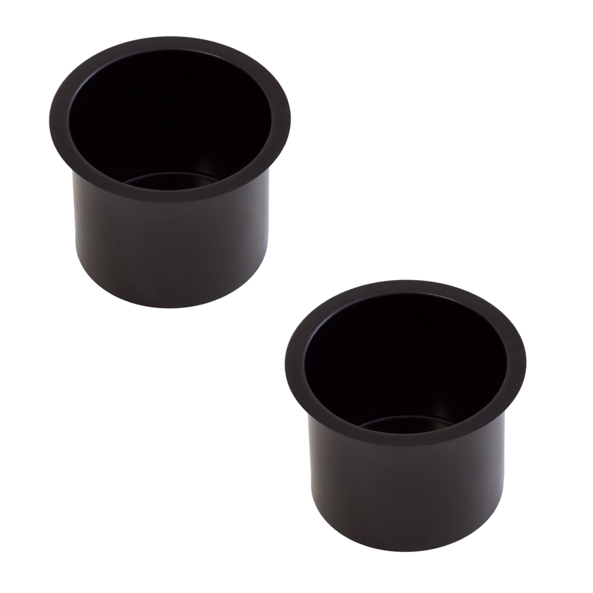 GSE Games & Sports Expert Jumbo Aluminum Cup Holder, Drop-in Cup Holder for Casino Poker Tables, Work Desks, Boats, RVs, Cars & Trucks (Black, 2-Pack)