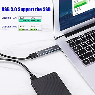 3-Pot USB Hub and USB C Headphone Adapter