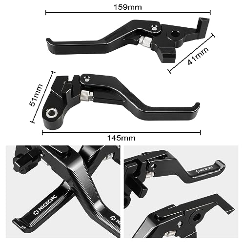 Manija de embrague de freno corta accesorios negros Yamaha Tenere 700 MT-07 MT-09 7