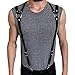 Body Chest Harness Punk Adjustable Faux Leather Belt with Buckles Rings for Men Women(LM01)