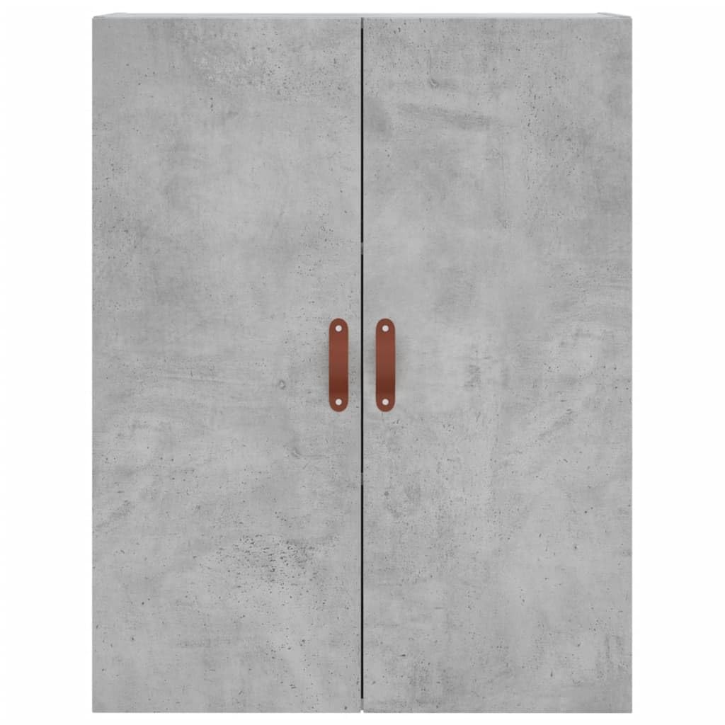 Meuble haut gris béton en bois - 69,5 x 34 x 180 cm - Avec pieds en métal - Buffet et commode moderne pour salon, salle à manger, chambre à coucher, couloir, beaucoup d'espace de rangement