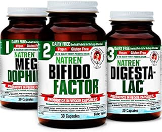 Natren Healthy Start System Dairy Free Probiotic Supplement System for Improved Digestion, 30 Capsules (Pack of 3)