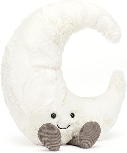 Jellycat Amuseables - Juguete de peluche de luna, mediano de 10.5 pulgadas, peluche de luna, idea de regalo divertida
