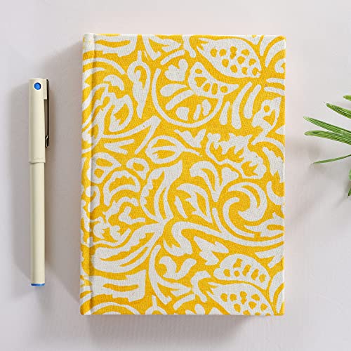 Image of Ravaiyaa - Attitude is everything Hand Block Printed Fabric Journal Handbound Notebook Gifts for Writers Recycled Paper Notebook Diary