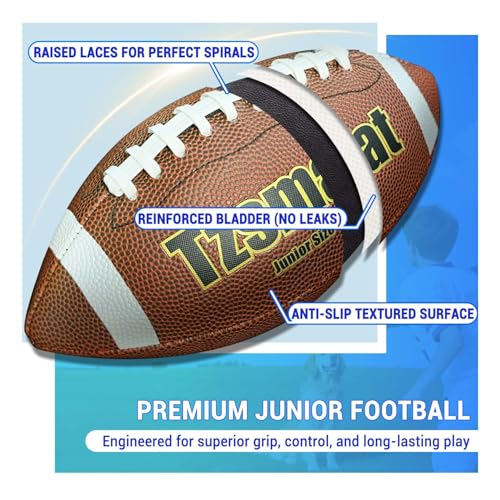 6Ft Inflatable Football Target Toss Game - Giant Outdoor Carnival Party Games for Backyard & Tailgate - Arcade Sports Toy with Electric Pump - 4 Easy-Grip Balls Gifts for Boys 3 4 5 6 7 8-12 Year Old - Thumbnail 5