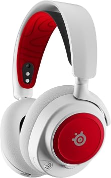 Steelseries Arctis Nova Booster Pack Cherry Red - Oyun Kulaklığı Aksesuarı - İki Renkli Naylon Kafa Bandı - Benzersiz Metalik Hoparlör Plakaları ile Kişisel Özelleştirilebilir - İmitasyon Koleksiyon