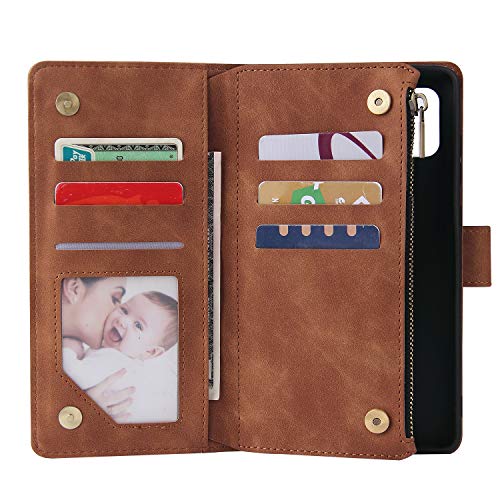 Accessoires Note 10 Lite housse portefeuille marron pour les déplacements - 7