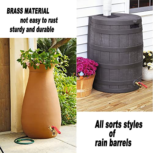 Brass Spigot Rain Barrel Faucet Kit For Rain Water Barrel, Water Tanks, Tubs, Pools Etc #TOP5