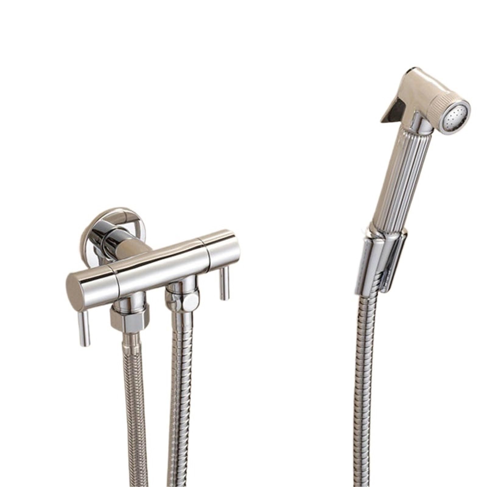 ZYCHSJXA Brass Toilet Portable Hand Held Bidet Shower Spray Faucet Set