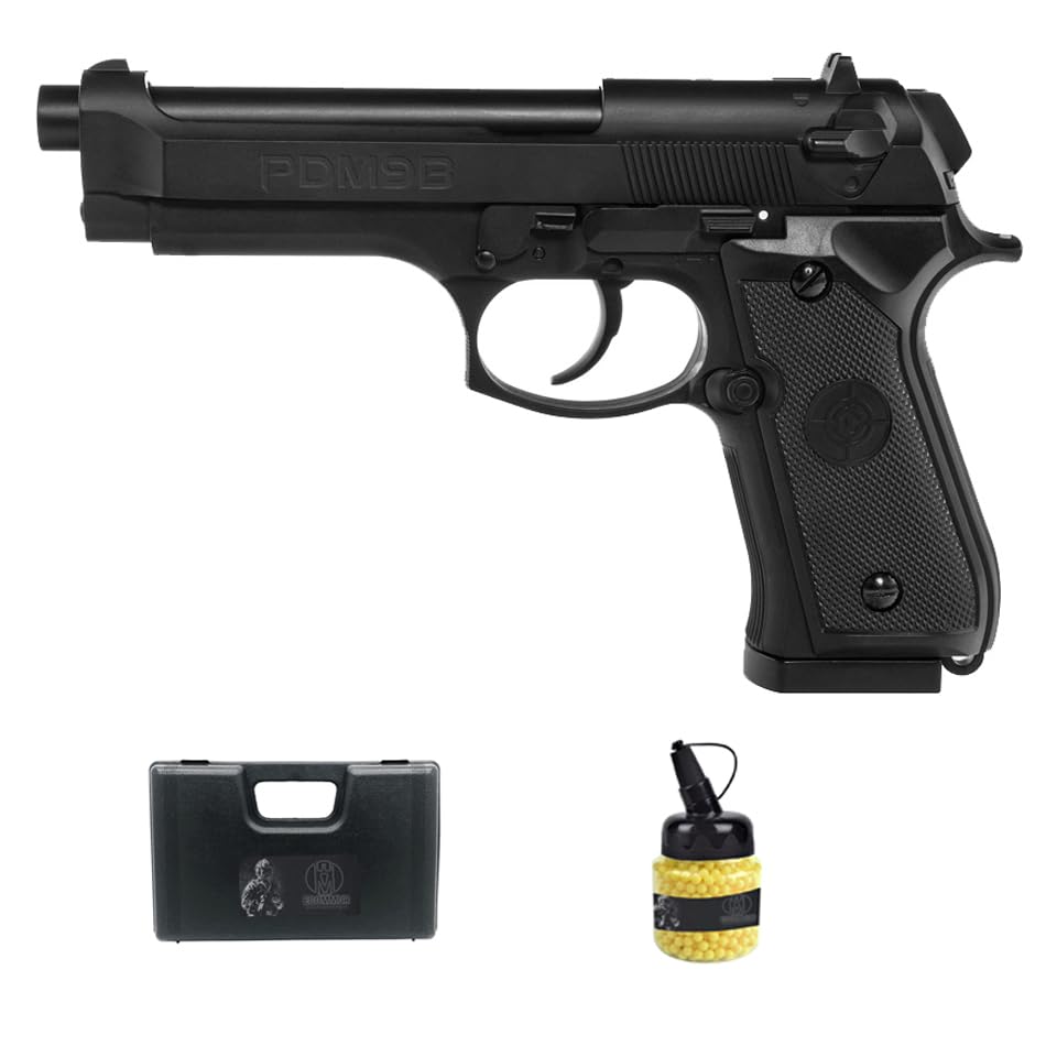 Swiss Arms Navy Muelle (6mm) | Pistola de Airsoft Calibre 6mm + biberón + maletín. Pistola de iniciación al Airsoft. Potencia 0,5 Julios