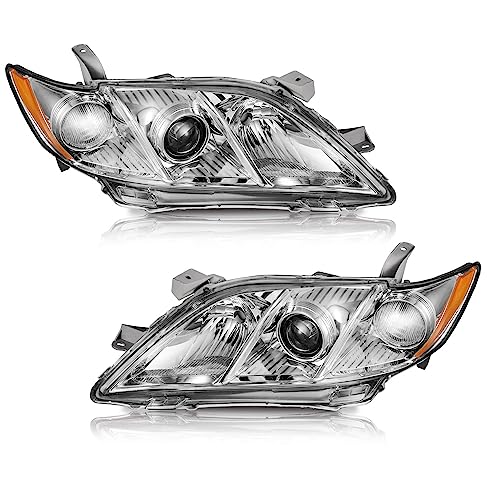 WEELMOTO Anti-Fogging Headlights Assembly for 2007-2009 Toyota Camry Headlights for 2007 2008 2009 Toyota Camry US Version Replacement Headlamp