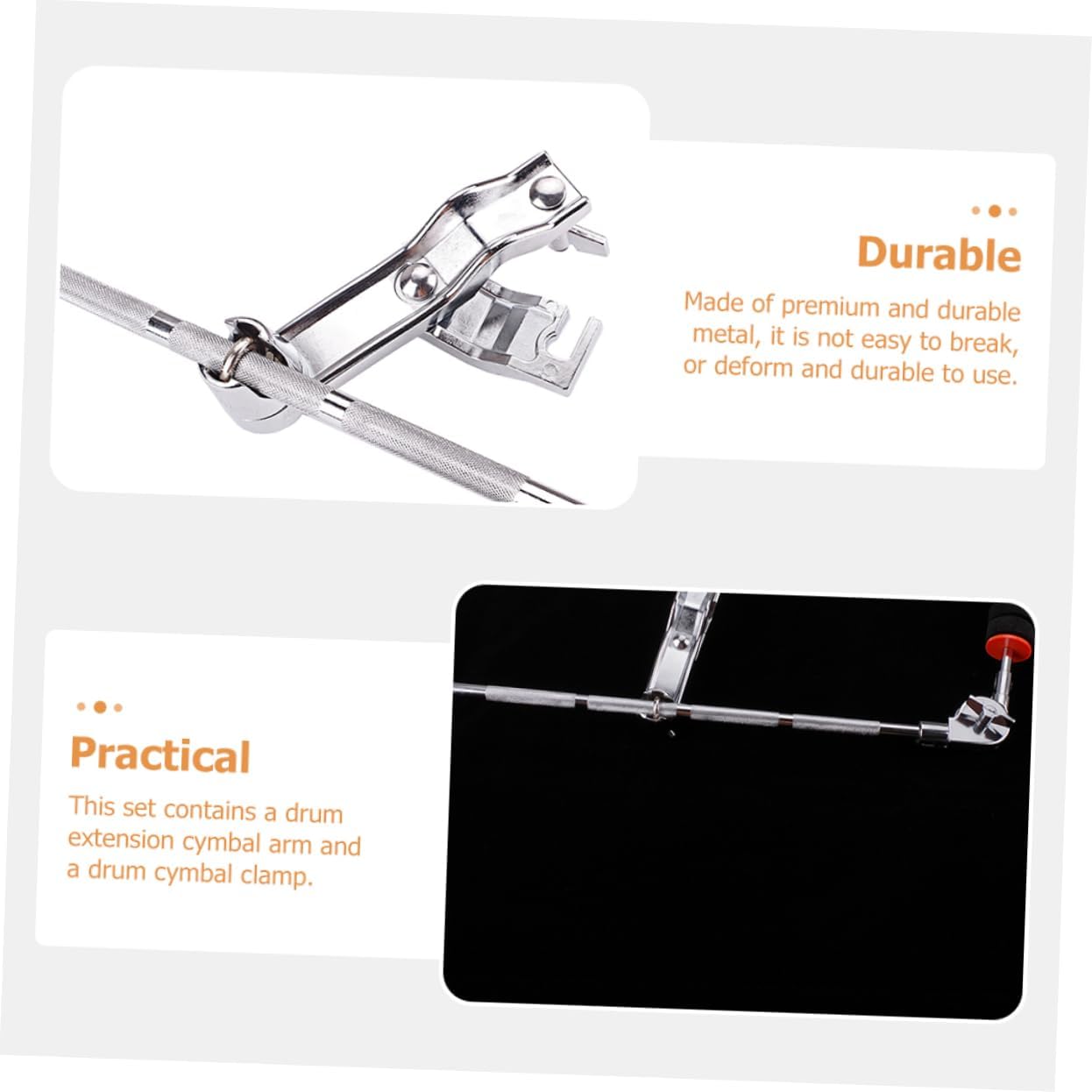Adjustable Extension Arm for Drum Show Jacket Cymbal Boom Arm Clamp Extension Holder