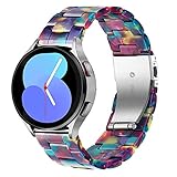 Issinlky Armband kompatibel mit Samsung Galaxy Watch 4, 20 mm, buntes Harz, Ersatzarmband für Galaxy Watch 5/Galaxy Watch 4 Classic/Galaxy Watch 3 41 mm/Galaxy Watch Active 5/Gear Sport/Amazfit GTS
