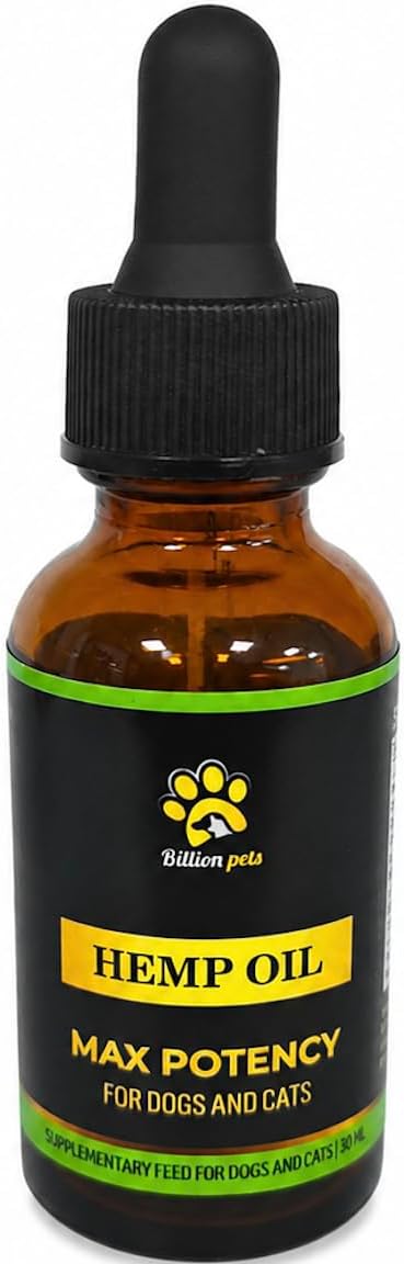 Pure Hemp Oil - Max Potency - For Dogs and Cats - Complementary Feed - 30 ml - 1 Pack