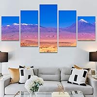 SIGNWIN 5 Panel Canvas Wall Art Modern Art Forest Multicolor Photography Relax/Calm Romantics Scenic for Home Decorations Ready to Hang - 60