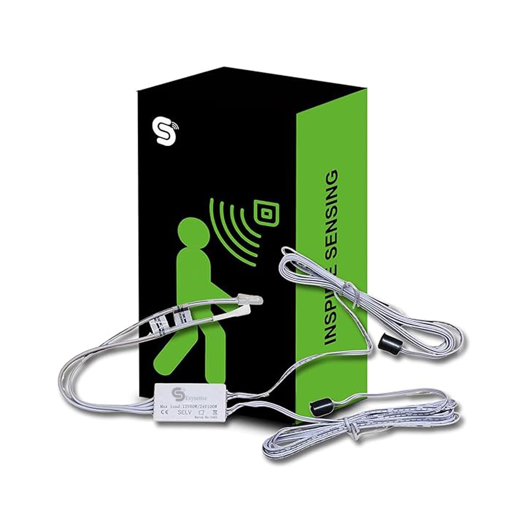 ESYSENSE ESY-M23 Smart IR DC Motion Sensor | Auto On/Off Sensor for Wardrobe & Cabinet | Double Door Motion Sensor | Intelligent Infrared Sensor Switch for DC Lights