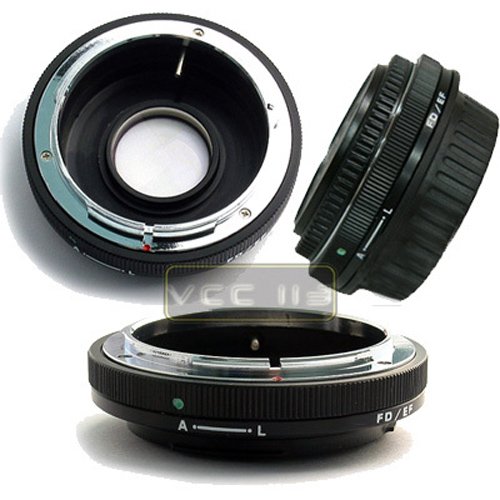 Bower Lens Adapter FD Manual Focus to Canon EOS Auto Focus Cameras (Only Works Manually)