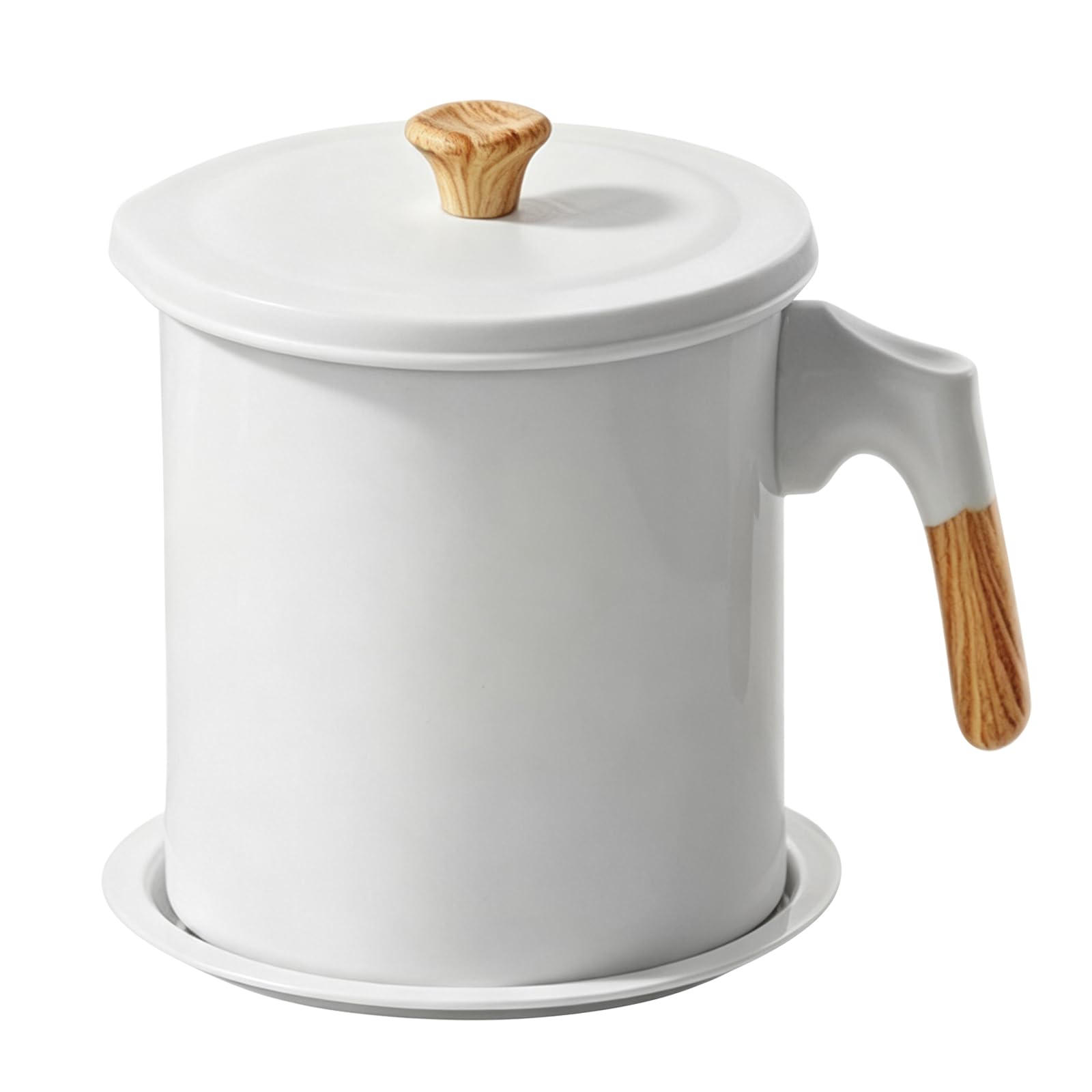 Récipient à graisse de bacon 1,7L ivoire avec passoire et plateau amovible