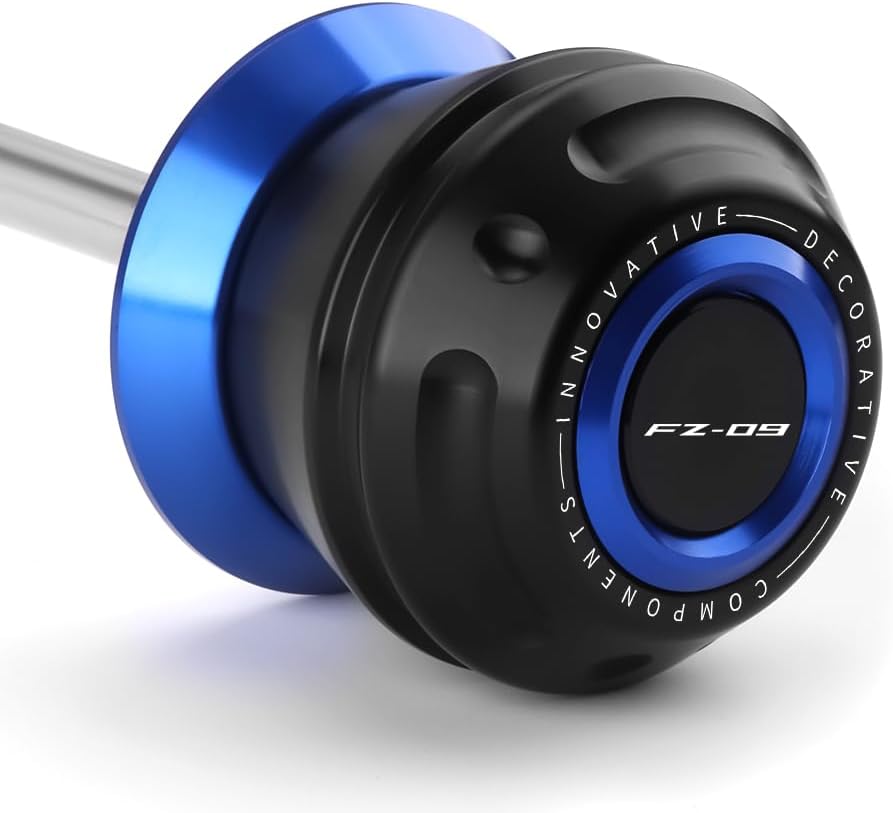 Motorcycle Front Wheel Axle Fork Slider Crash Protector Compatible With YAMAHA FZ09 2014 2015 2016 2017 2018 | FZ-09 FZ 09 Accessories (Blue)