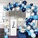 Soonlyn Blue Balloons 100 Pack Light Blue and Silver Balloons White Navy Blue Balloons Arch Kit for Baby Shower Birthday Party Event Celebration