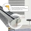 Cordless Zebra Blinds No Drill No Tools Dual Layer Fabric Roller Shades for Window Custom Size Blackout Privacy Window Blinds and Shades for Room Darkness, 95% Darkness Khaki, 47 W x 70 H