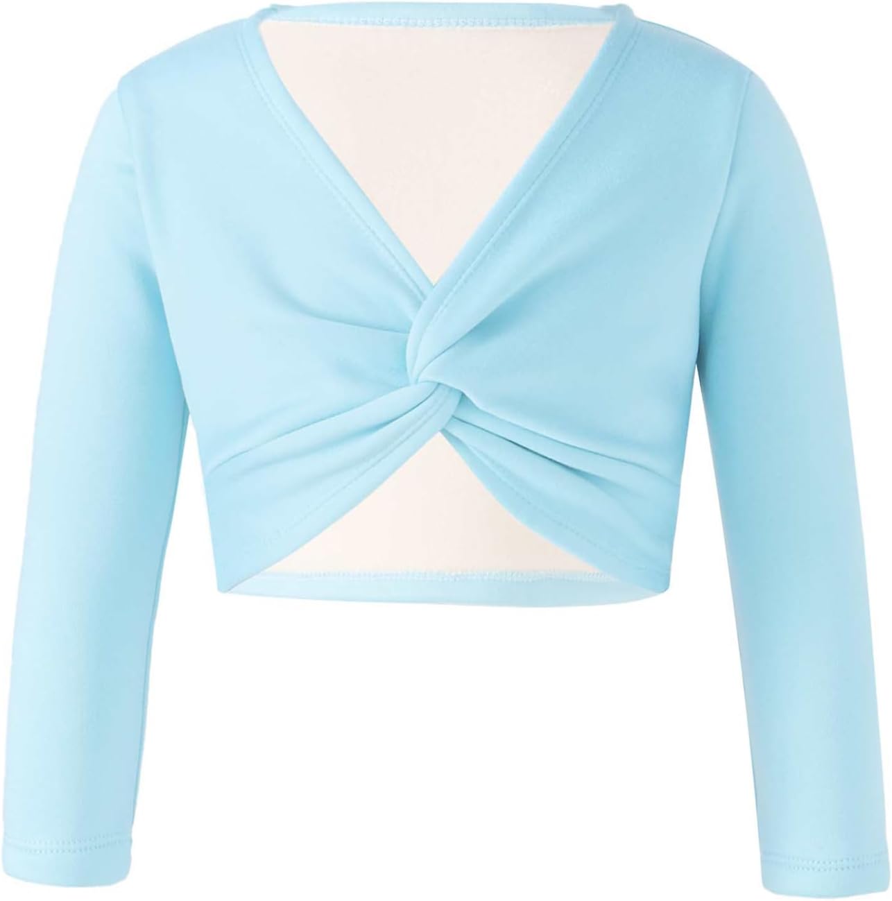 Shinsto Kids Girls Ballet Dance Wrap Top Long Sleeve Cardigan Sweater Shrug Boleros Warm Up Pullover