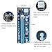 VOLADOR PCIE Riser 1x to 16x Powered Riser Adapter Card for Bitcoin Litecoin Ethereum Mining, 60cm USB 3.0 Extension Cable, 6 Pin SATA Power Cable - 6 Pack