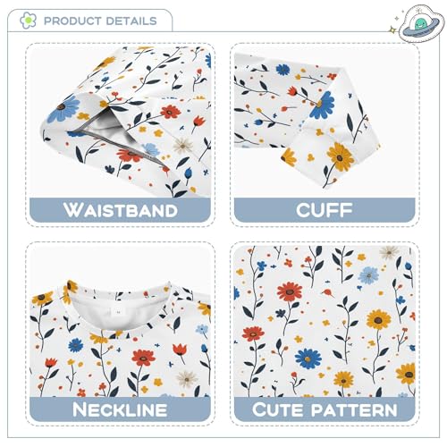 JUNZAN Flowers Sunflower Cornflower Birds White Kids Girls Hoodie Sweatshirt Fleece Boys Sweat Shirt Camping 4T3