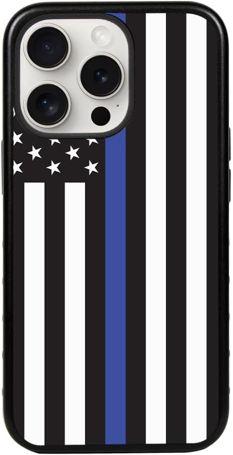 Guard Dog Case Compatible with iPhone 15 - Compatible with MagSafe - Military Grade - Rugged Two Piece Protection - Designer - American Flag - Thin Blue Line - Honor