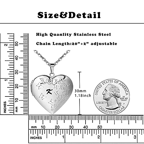 Amatolove Locket Necklace That Holds Pictures Initial Alphabet K Letter Pendant Necklace Graduation Gifts For Daughter Friend Niece #TOP5