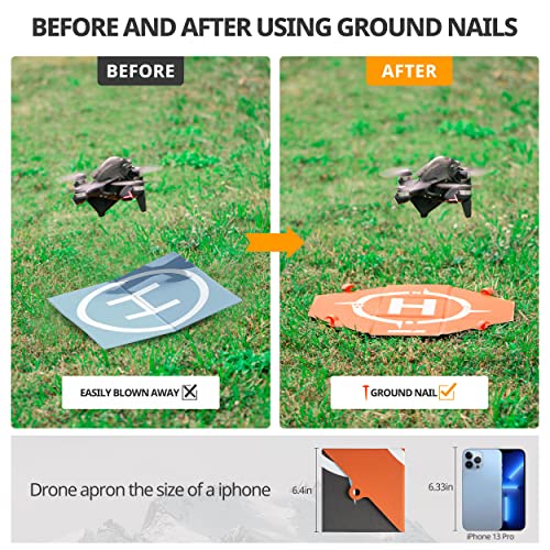 Startrc Drone Landing Pad, Double-Sided Colors Waterproof 20 Inch Helipad For Dji Mini 2 Se,Mini 3 Pro,Mavic Air 2S,Mavic 2 Pro/Zoom,Fpv Drone,Avata, All Rc Drone Accessories, All Rc Drone Accessories #TOP4