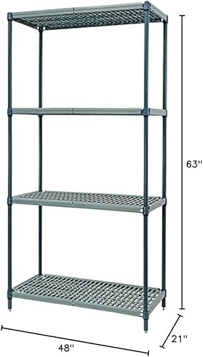 Miniatura 10 de QUANTUM STORAGE SYSTEMS RPWR72-2448E - Estantería ajustable de 4 estantes capacidad de carga de 600 libras por estante 72 pulgadas de alto x 48
