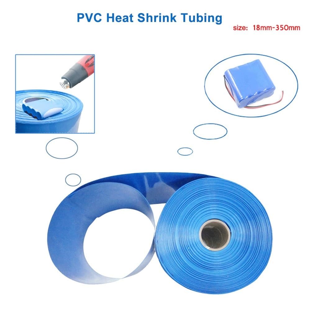 tubo termorestringibile, Tubo termorestringente in PVC da 2 m, guaina termorestringente for isolamento 18650(320mm)