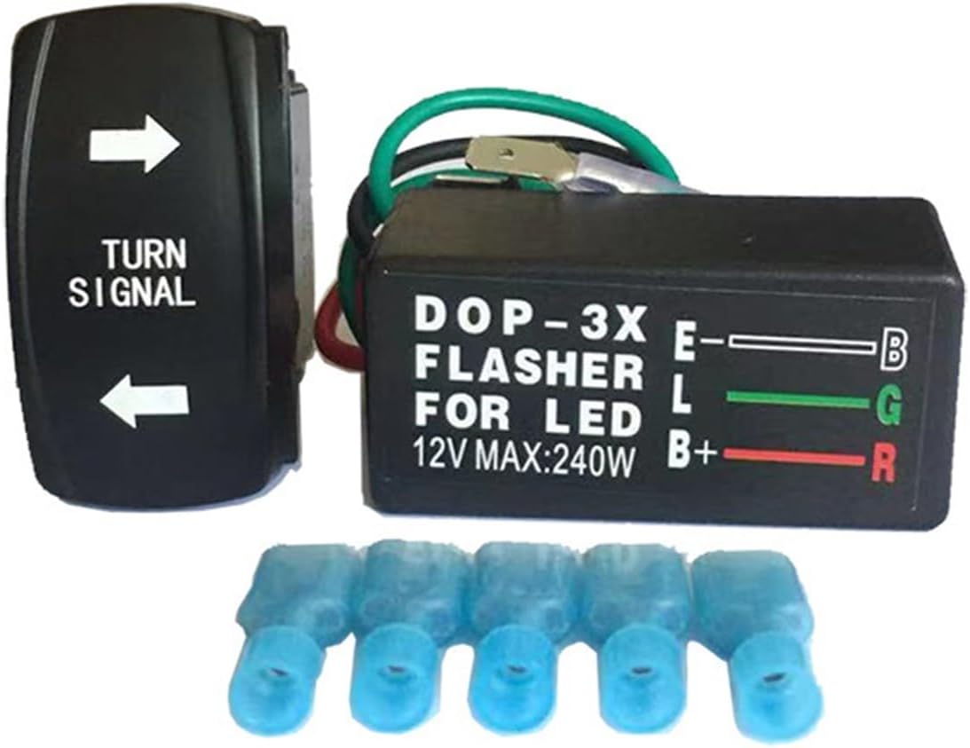 Car and Motorcycle LED Flasher Relay DOP-3X Turn Signal Flasher LRL700 with Accessories