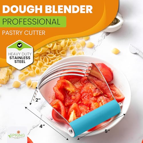 Image of Spring Chef Large Dough Blender For Baking - Durable Pastry Blender - Teal