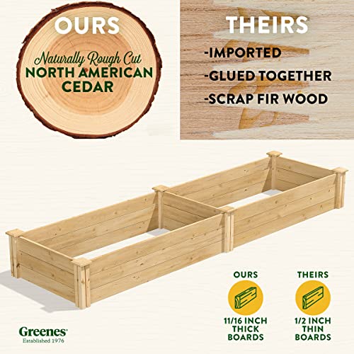 Greenes Fence Original Cedar Raised Garden Bed, 2\' x 8\' x 10.5\" - Made in USA with North American Cedar - Thumbnail 2